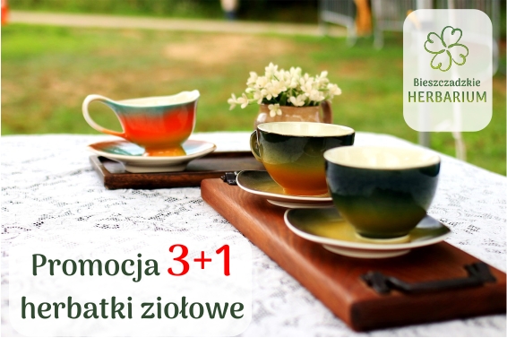Promocja 3+1 na herbatki ziołowe Bieszczadzkie Herbarium