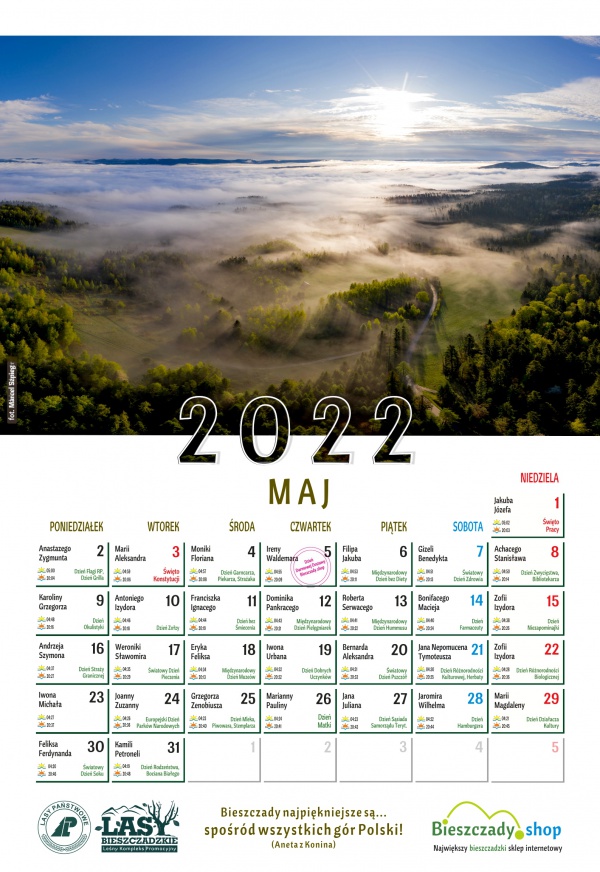 Kalendarz Bieszczady 2022